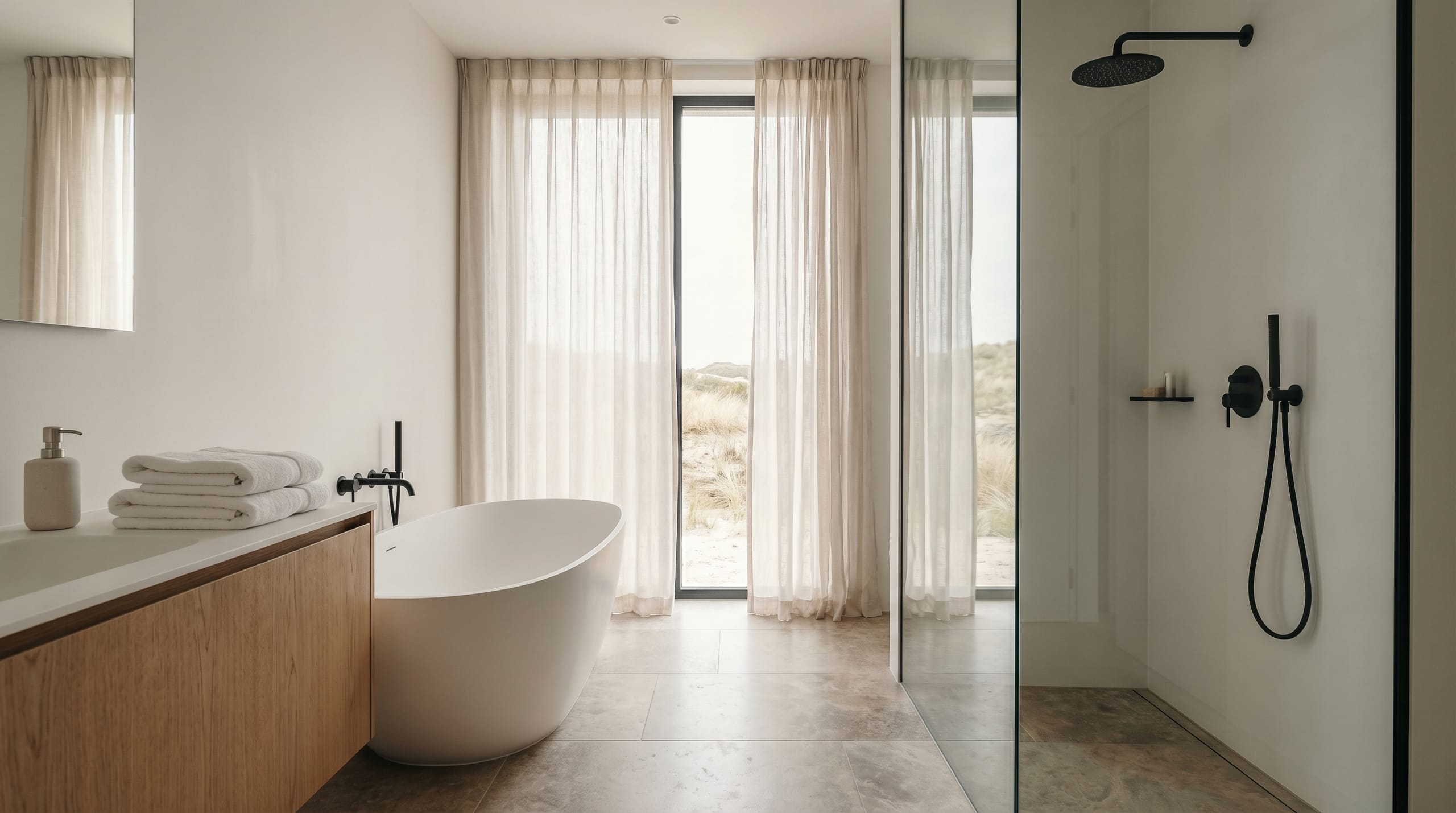 Badkamer na de schoonmaak door AQWA